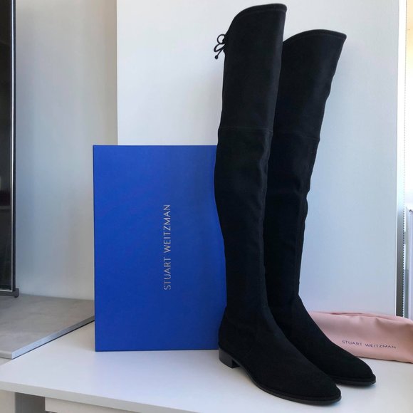 Stuart Weitzman Lowland Over the Knee Leather Boot - Picture 2 of 11